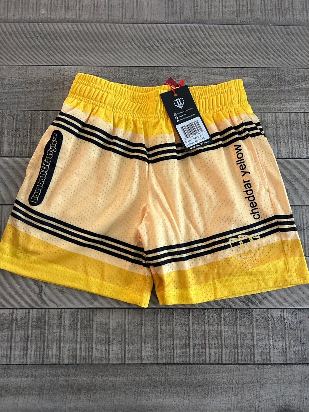 Cheddar Yellow Mesh Casual Shorts for Kids - Unbranded